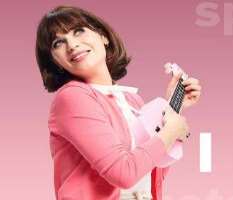 Deschanel can also play the ukulele and played for the band 